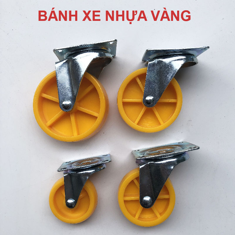 Bánh xe nhựa vàng - Bánh Xe Đẩy Vina Caster - Công Ty TNHH Sản Xuất Thương Mại Vina Caster